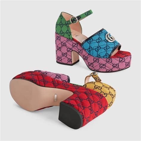 gucci gg multicolor sandals|authentic Gucci sandals women.